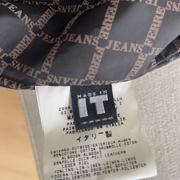 Vintage Gianfranco Ferre Canvas Shoulder Bag with Metal Eyelet Trim - Picture 6 of 9